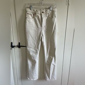 MADEWELL SLIM DEMI BOOT CREAM JEANS SIZE 26 NWT